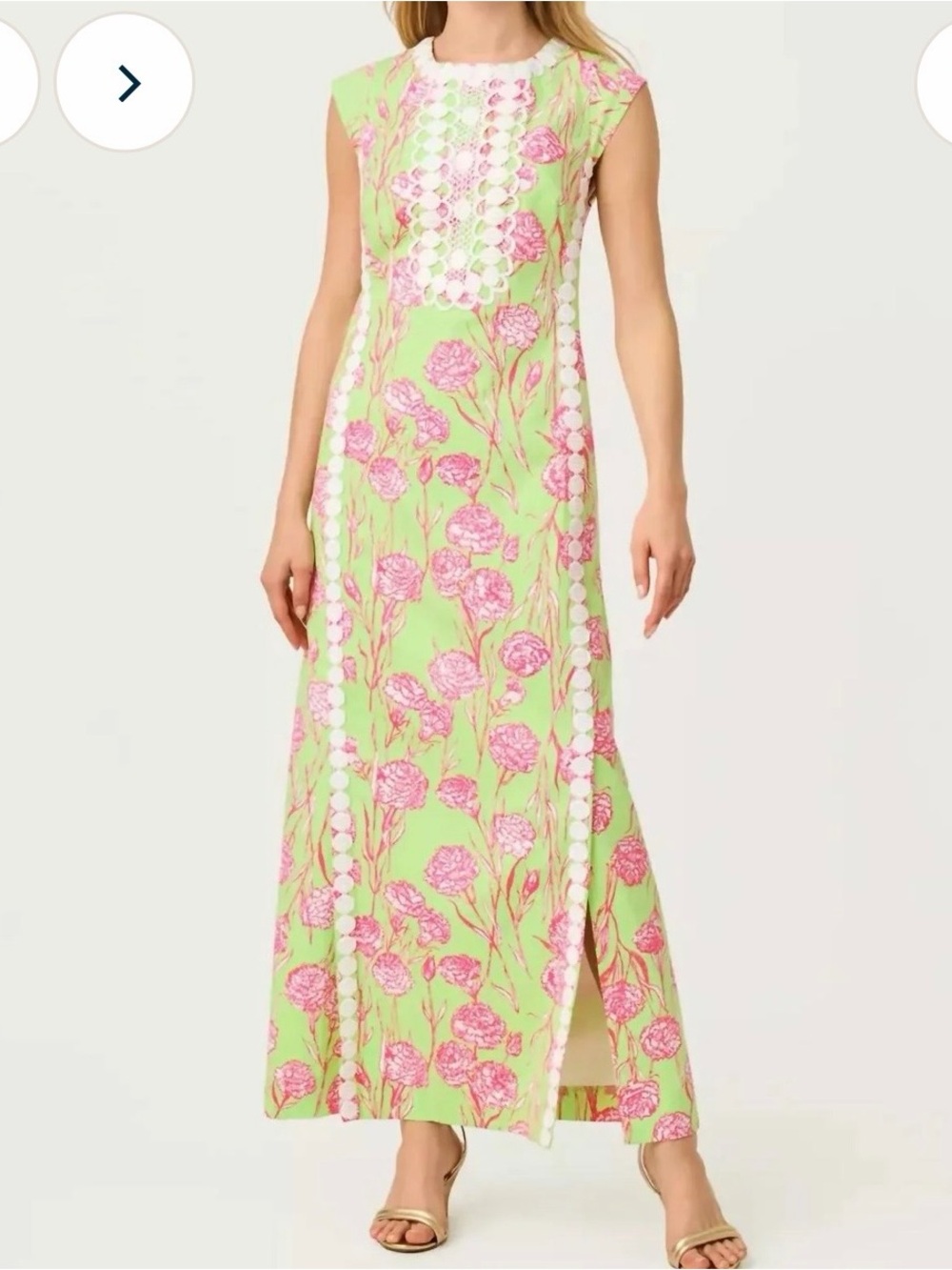 Lilly Pulitzer Rosalena Stretch Shift Maxi Dress 6